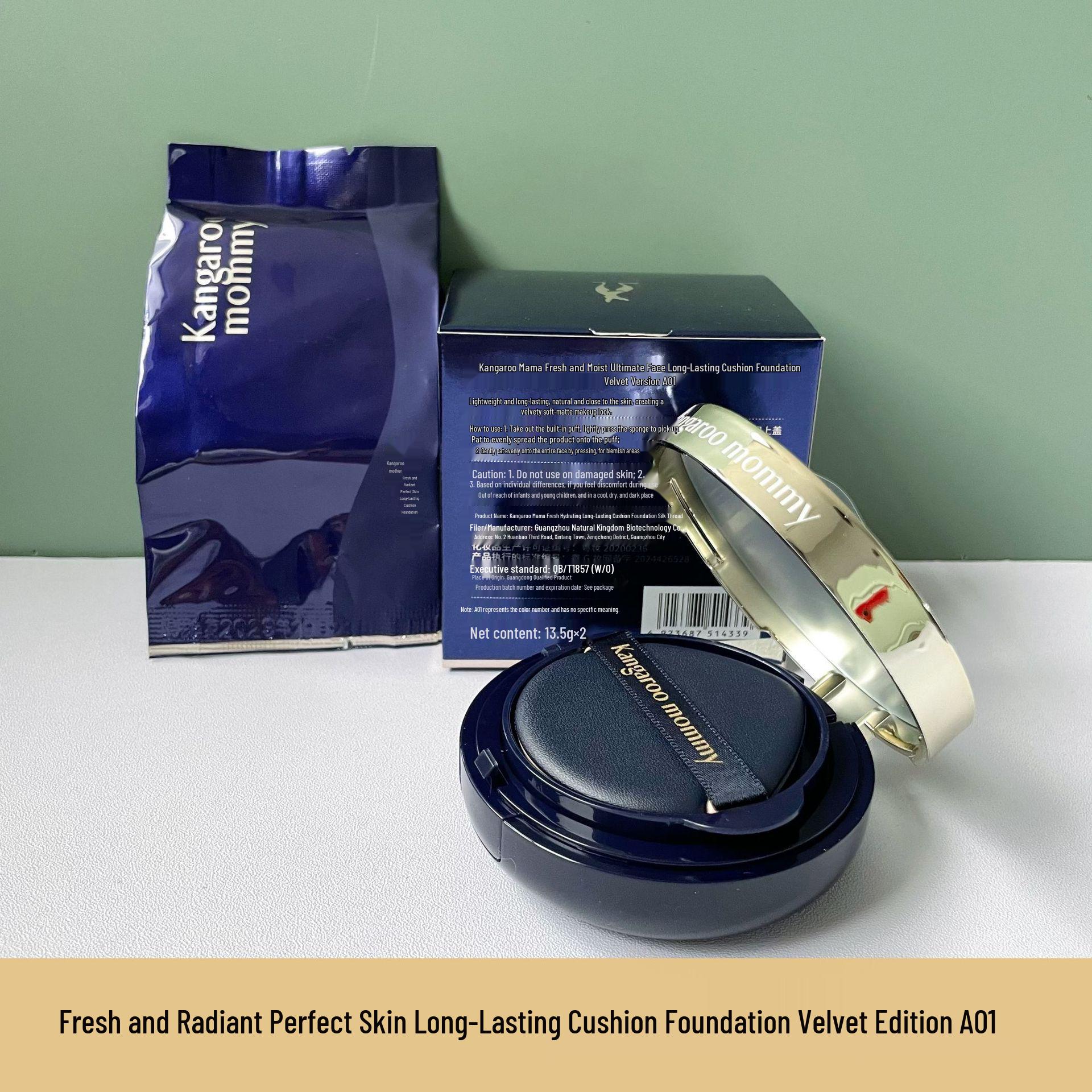 Fresh Radiant Velvet Cushion Foundation Set: Hydrating & Long-Lasting, 13.5g*2 (Includes Refill) 13.5g*2