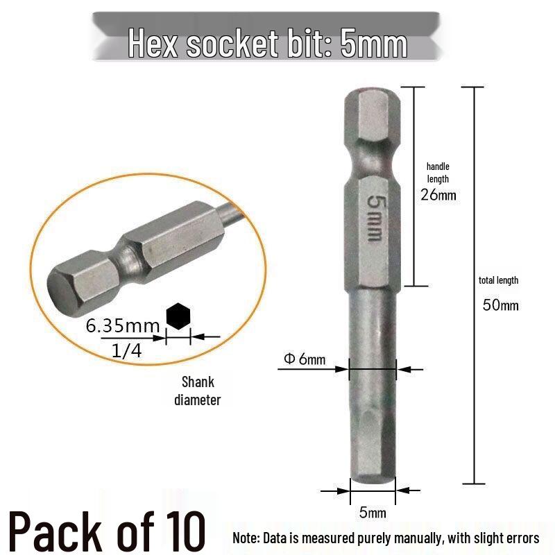 Sechskant Starke Magnetische S2 Schraubendreherbit für Handbohrmaschinen und Elektrische oder Pneumatische Schraubendreher