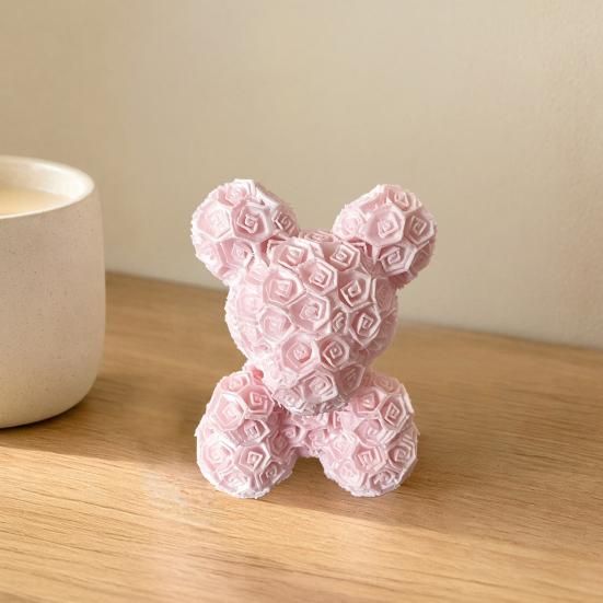 Romantic Rose Ornament, Rose Bear Decorative Sculpture for Valentine Day Anniversaries Birthdays Multi-Scene Use Gift