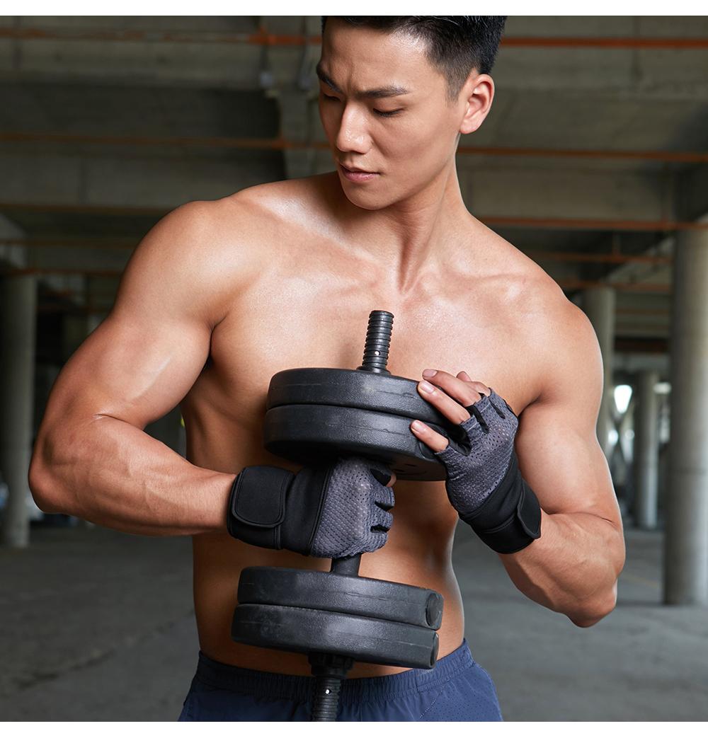 Custom logo Half Finger Long Wrist Band protection Gym Fitness Weight Lifting Gloves For Men Xl серый