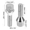 uxcell Wheel Bolts Taper Wheel Bolts Lag Nuts Chrome Wheel Stud Set M12 x 1.5 8pcs