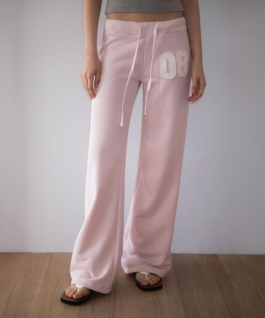 ROSEFRANTZ Patchwork Bootcut Sweatpants [Pink]