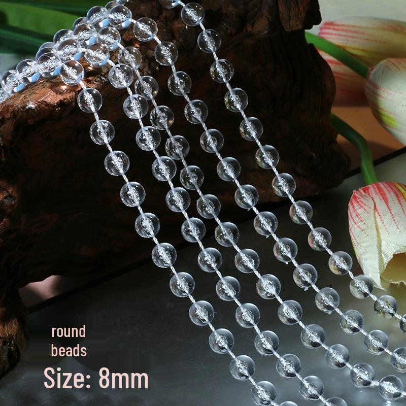 Earth Toned Acrylic Bead String: 8+4mm Beads for Wedding, Christmas Tree Decor & DIY Jewelry
