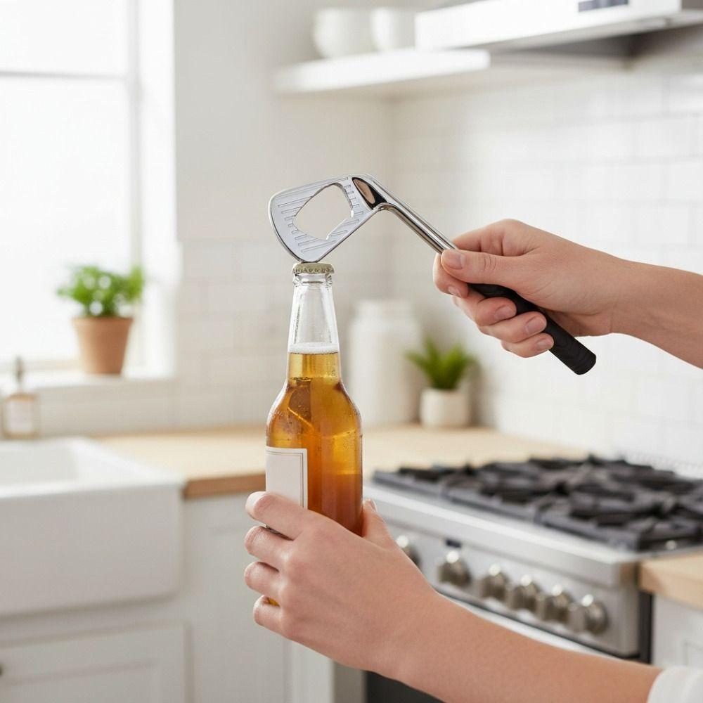 Simulate Golf Club Bottle Opener Zinc Zinc Zinc Alloy Drink Opener Durable Brassie Bottle Opener Gift