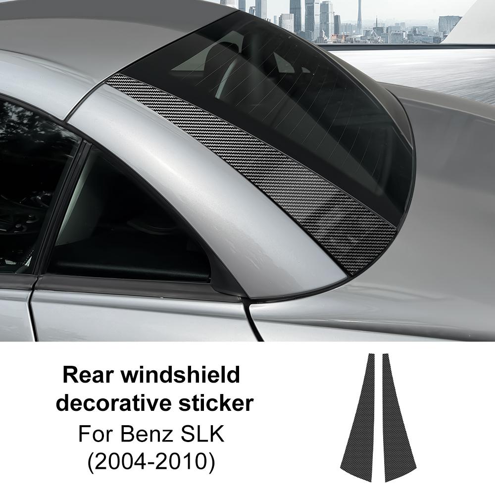 Carbon Fiber Style Interior Sticker for Mercedes-Benz SLK R171 2004-2010 Rear Windshield Panel Carbon Fiber Pattern чёрный