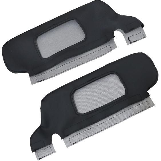 GXARTS Párový levý a pravý kryt sluneční clony na opravu Černý Pasuje na Ford Mustang 1994 1995 1996 1997 1998 1999 2000