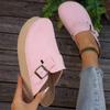 Fashion Women Cork Slippers Fashion Mules Slide Women Women Retro Slippers Cork Clogs Slippers Slip-on House Flat Shoes Beach Sandals