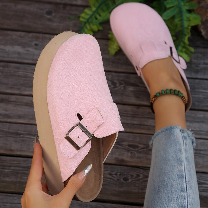 Fashion Women Cork Slippers Fashion Mules Slide Women Women Retro Slippers Cork Clogs Slippers Slip-on House Flat Shoes Beach Sandals