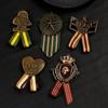 Estilo Britânico Retro College Chic Tendência Japonesa e Coreana Liga Metálica Tecido Insígnia Pin Unissex Estilo de Nicho Eleve o Seu Look