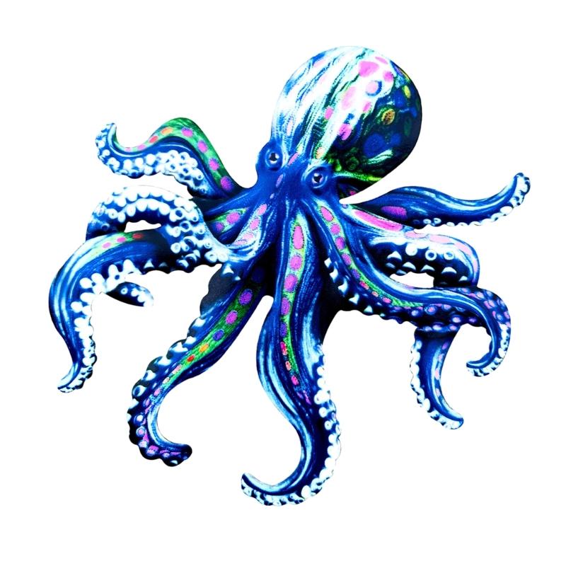 Artistic Octopus Wall Sculpture Intricate Iron Craftsmanship Stylish for Courtyard Balcony Wall Hanging Accessorie