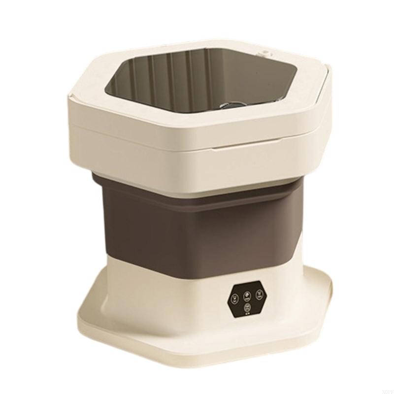 Folding Small Washing Machine Dorm Room Washer Plastic Texture Perfect for Small Spaces and Outdoor Laundry Needs