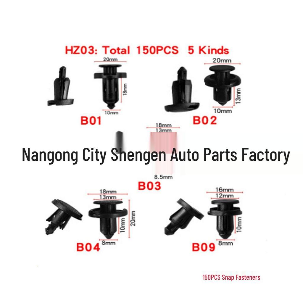 360-Piece Snap-In Fastener Set for Volkswagen, BMW, Toyota, Honda Car Bumpers and Trim Panels.
