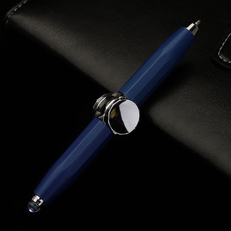 Multipurpose Light-Up Spinning Ballpoint Pen - Creative Metal Spinner for Stress Relief