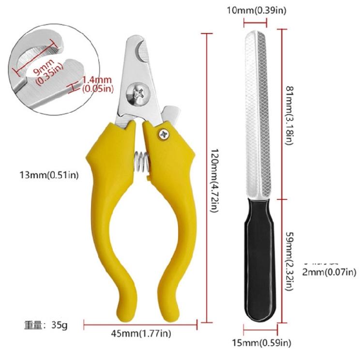 Professional Pet Nail Cutter with Nail File Dogs Cat Grooming Pet Claws Scissor
