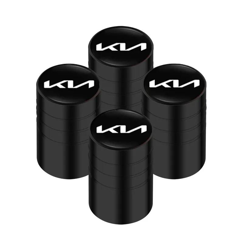 AADU1 4pcs Car Wheel Tires Valves Tyre Stem Caps For Kia Picanto Soul Rio Sportage Niro Morning Ceed Cerato