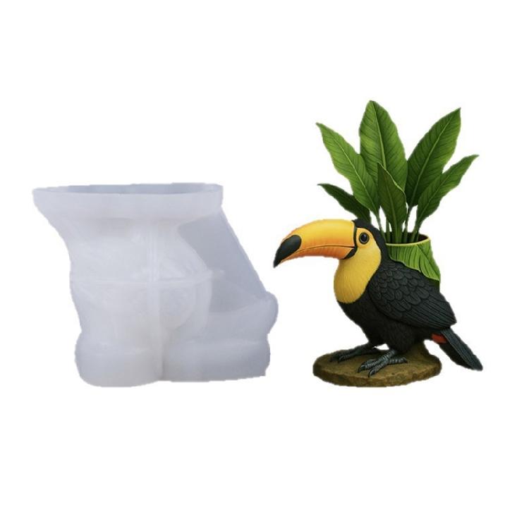 

Sturdy Silicone Bird Figurine Mold Artistic Planter Mold Ideal For Crafting Resin Keychains And Home Decors 1