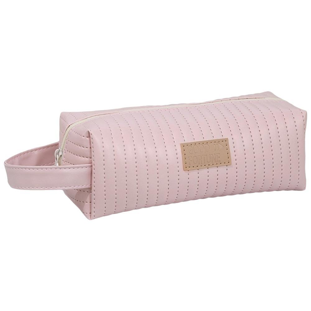 Double Zipper Pen Bag PU Pen Storage Bag New Pencil Pouch  Stationery Supplies