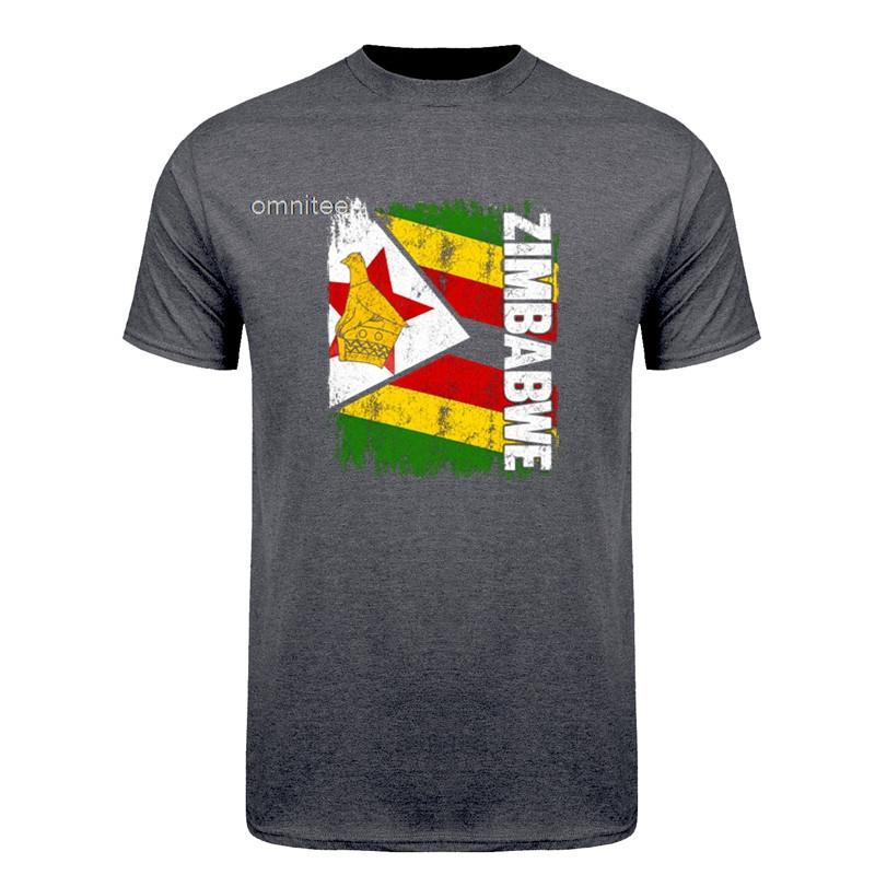 ITS IN MY DNA Simbabwe T-Shirts Grafik Baumwolle Streetwear Kurzarm Geburtstag Simbabwische Flagge Afrika Geschenk T-Shirt Unisex HJ046