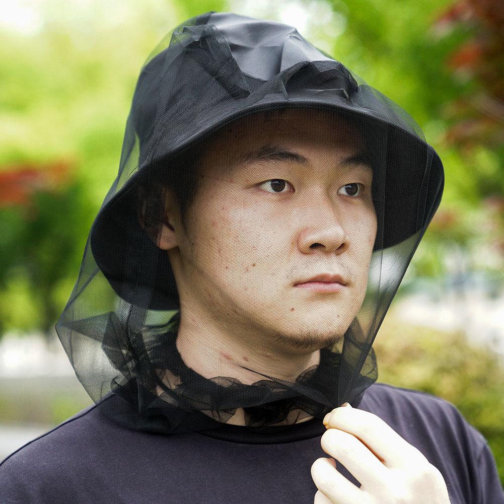 Mosquito Bee Insect Mesh Head Face Protector Fishing Hunting Net Hat Mask Caps Fishing Hat Bug Mesh Net Insect Gnat Head Cover