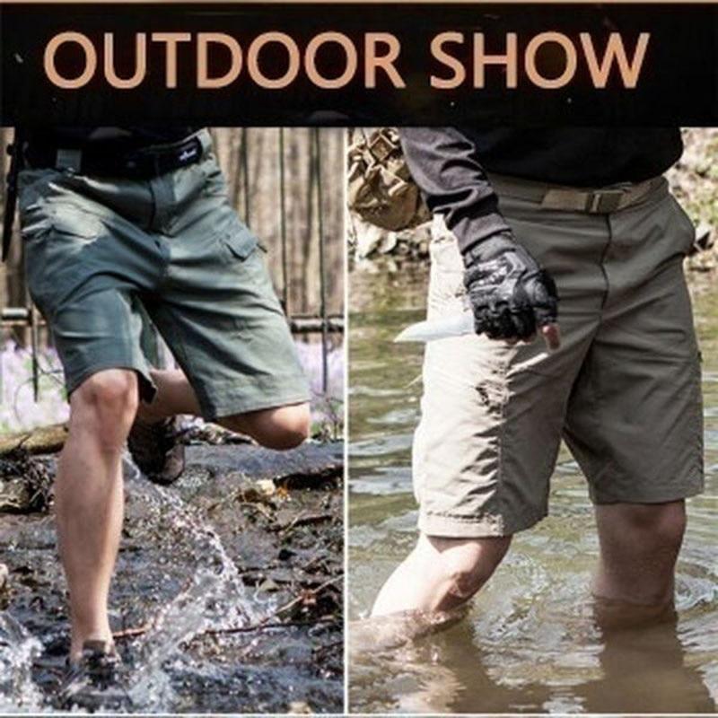 Men Tactical Shorts Hiking Urban Military Outdoor Cargo Shorts Ripstop Casual Multi-pockets Short Combat Hunting Fishing Shorts
