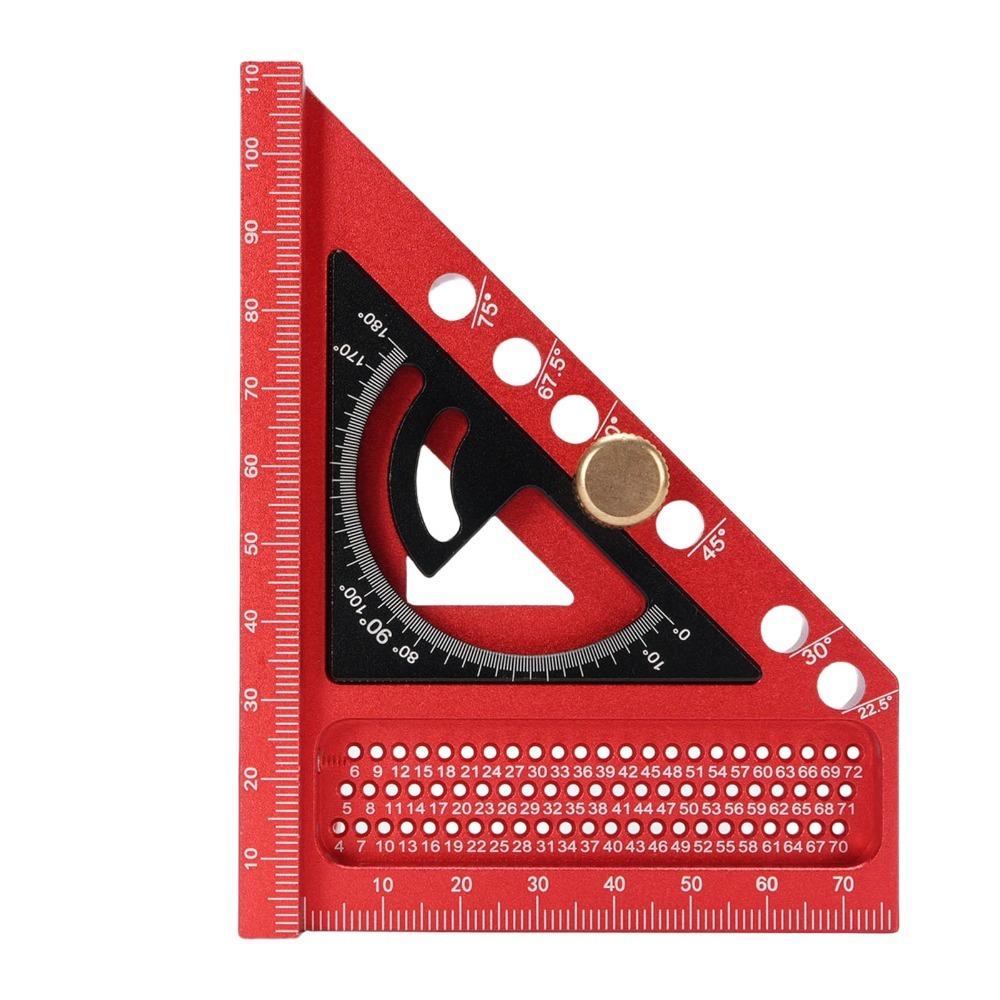 Aluminum Alloy Multi Angle Ruler Precision Hole Scribing Carpenter Square  Woodworking
