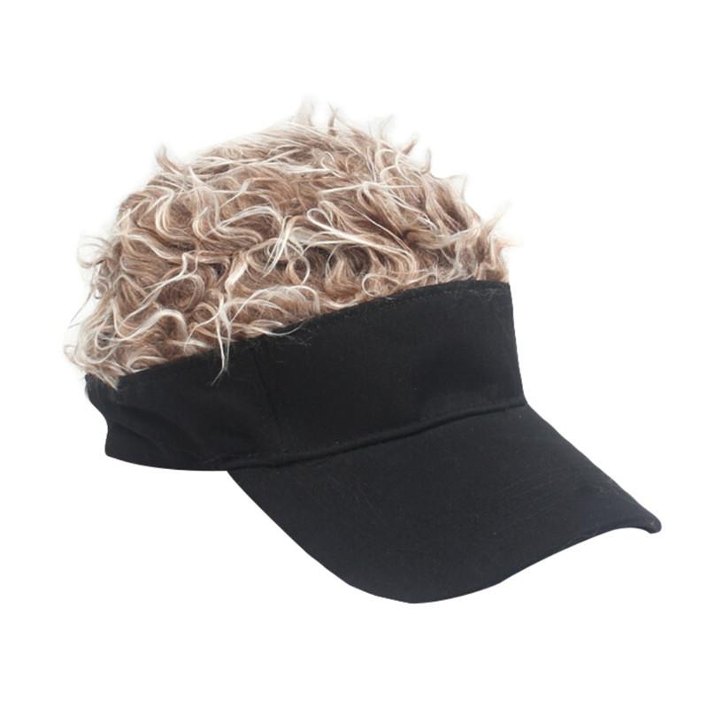 Men Lady Golf Cap Baseball Cap Outdoor Sports Fake Flair Hair Sun Visor Hat