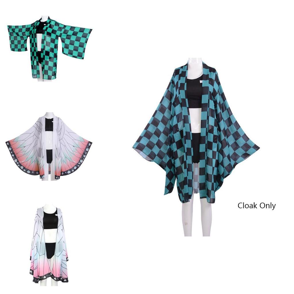 Ensemble de Maillot de Bain Bikini Mode Demon Slayer Kimetsu No Yaiba avec Cape Élégante pour les Fans d'Anime