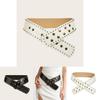 Punk Style Rivet Belt With Metal Buckle For Fashionforward Streetwear