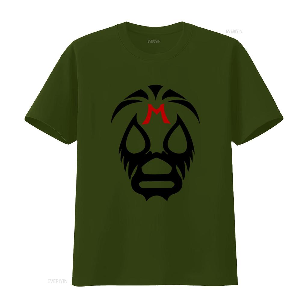 Mil Mascaras Mexican Wrestler Mask T Shirt Lucha Libre Themed Authentic Artisan Crafted vintage Washed homme Comfortable
