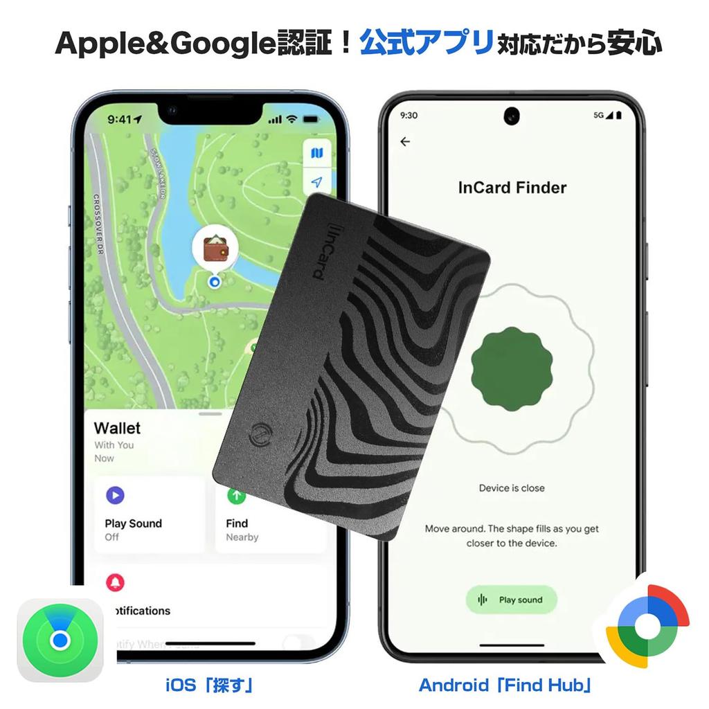 AirTag [Officially Certified for iOS and Android / Made in the USA Chip / Ultra-Thin 1.6mm / Up to 10 Years of Use] AirTag Card GPS Small Apple AirTag