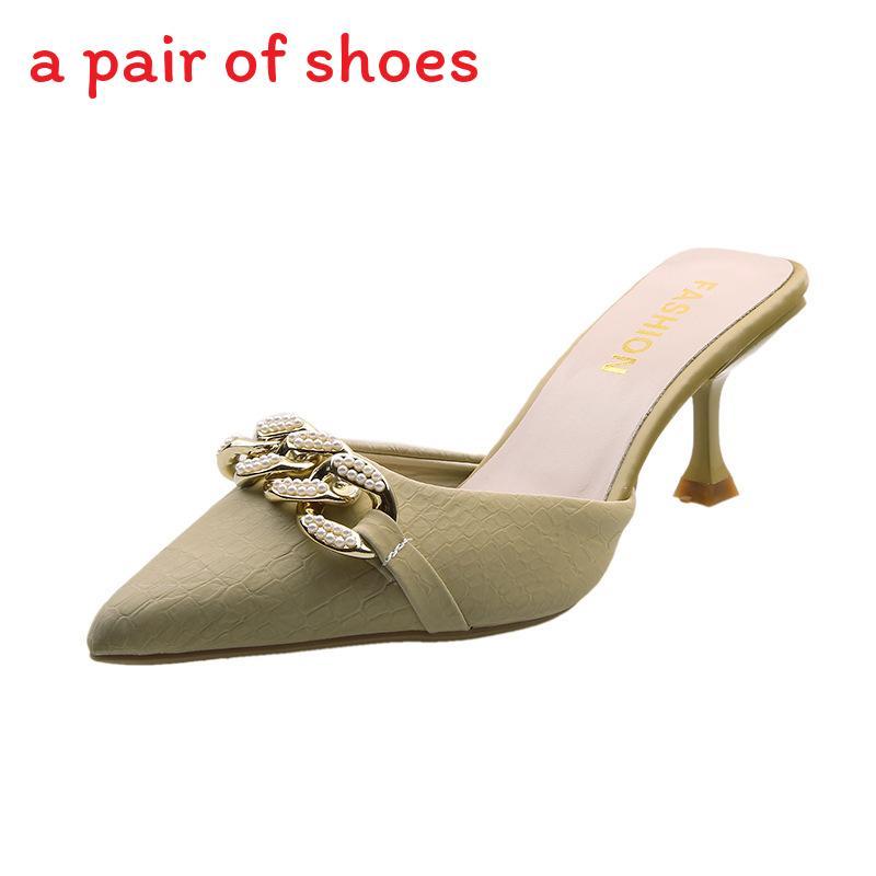 Summer Womens Mules With Rubber Sole And Pu Insole For Casual Outfits
