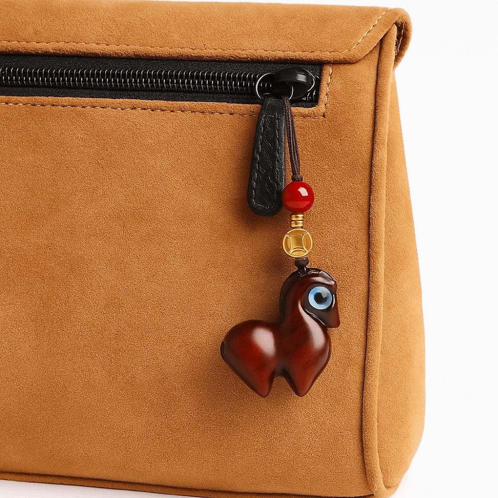 Sandelholz Tasche Anhänger Cartoon Holz Handy Kette Kreativ Chinesischer Stil Schlüsselanhänger Neujahr