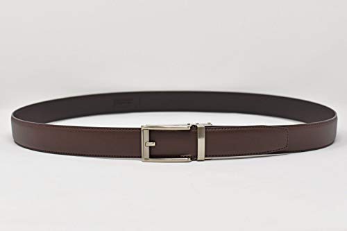 United Colors of Benetton BNMB1025 Easy-to-Attach Slide Lock Belt, Auto-Lock, No Holes, Checkered Pattern, Chocolate, Japan, Maximum Length: Approx. 1