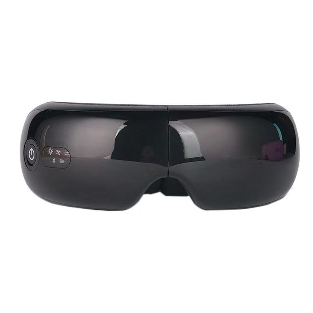 Eye Massager with Heat Rechargeable Hot Compress Eye Massage Machine with Built in Speaker for Travel