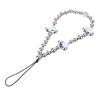 1Pc Silver Color Heart Phone Charms Plastic Love Beaded Rope For Phone Women Men Short Cell Phone Lanyard Keychains