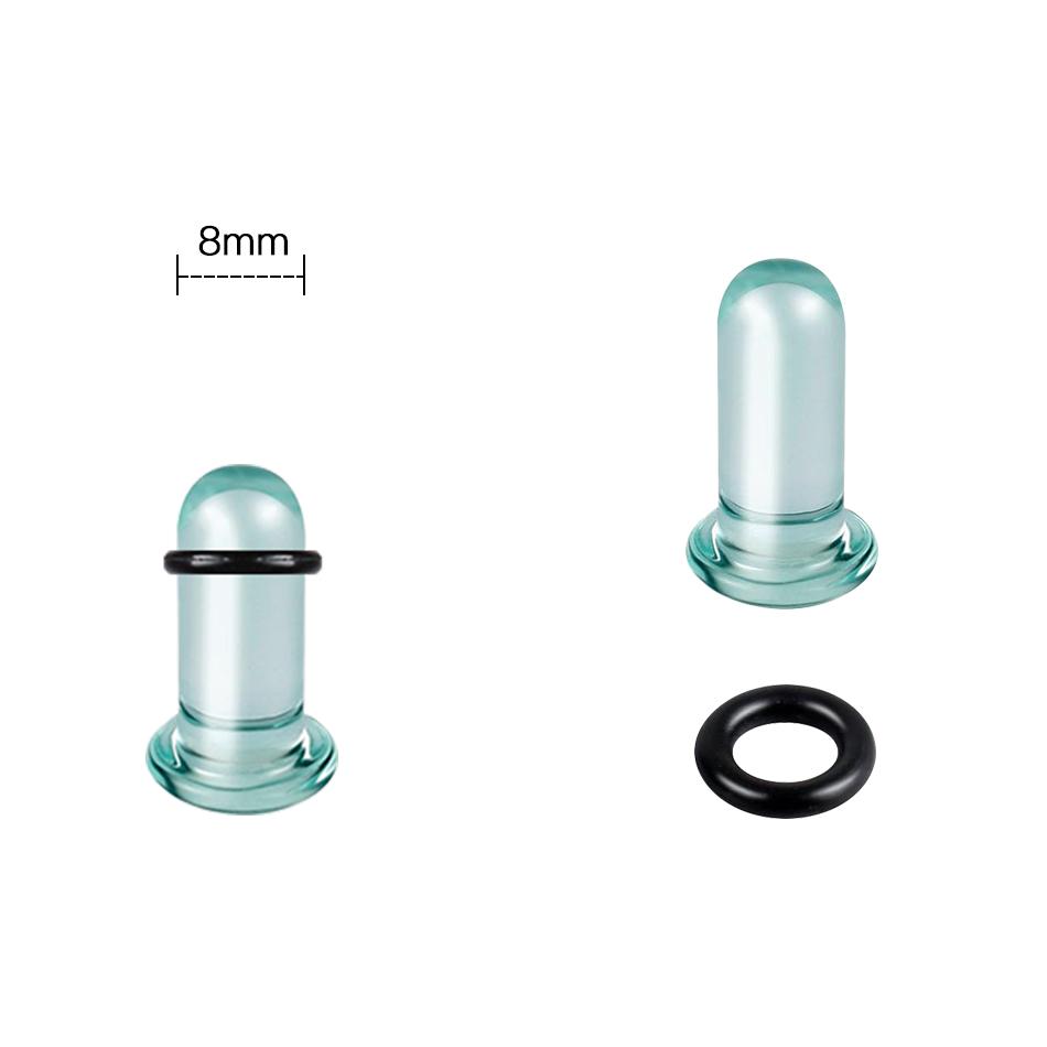 2Pcs/lot Glass Ear Plug And Tunnel 1.6-16mm Ear Dilators Taper Stercher Gauges Single Flare Flesh Expander Body Piercing Jewelry