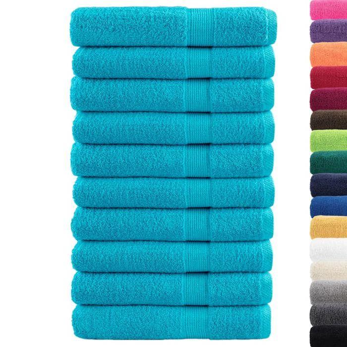 VidaXL Premium Quality Towels 10 Pcs, Shower Towels, Bath Sheets, Guest Towels for Toilet, 137463