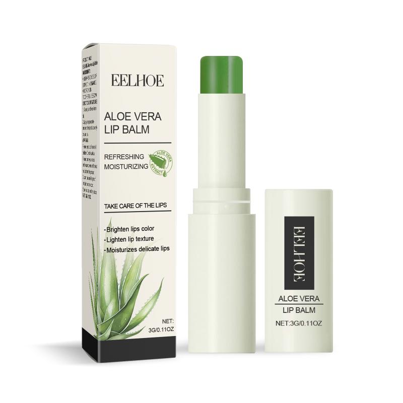 Bálsamo Labial Hidratante Profundo de Aloe Vera Suaviza Líneas Elimina Piel Muerta Anti-Sequedad Nutritivo Brillo de Larga Duración Cuidado Labial
