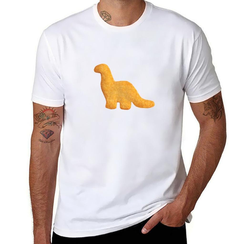 Dinosaurier Hähnchen-Nugget T-Shirt Streetwear Print T-Shirt