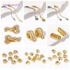 18K Gold Plated Inlaid Zircon Multi Strands Spacer Beads Bar,Bracelets Separators Bar,For Jewelry Making Supplies DIY Findings