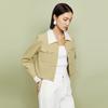 Tatu Women's Color Block Patchwork Cropped Jacket