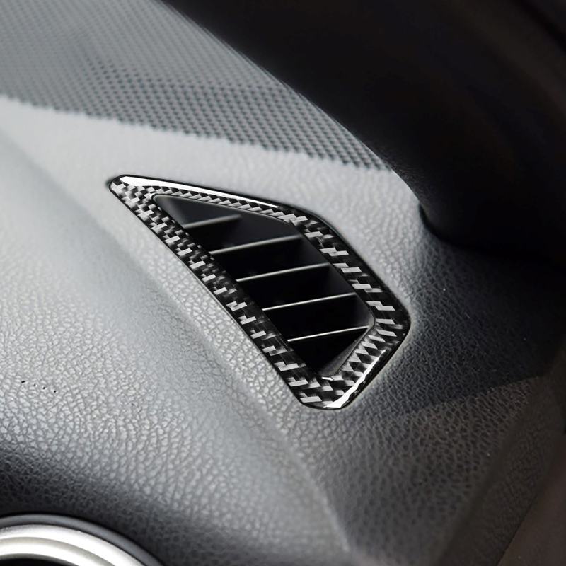Real Carbon Fiber Car Accessories Dashboard Air Vent Decorative Cover Soft Sticker For Subaru BRZ Toyota 86 GT86 2017 2018