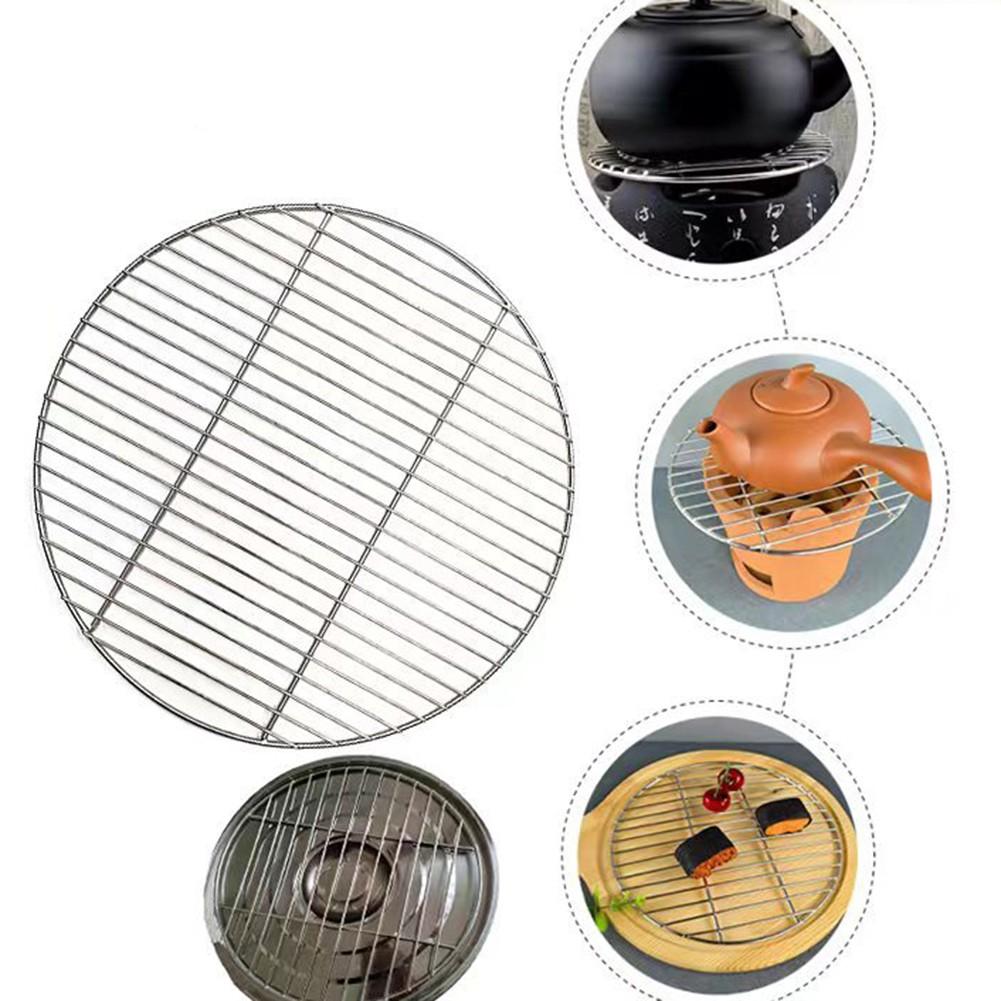 Round Stainless Steel Barbecue Grill Net for Outdoor Cooking 30cm 35cm 40cm