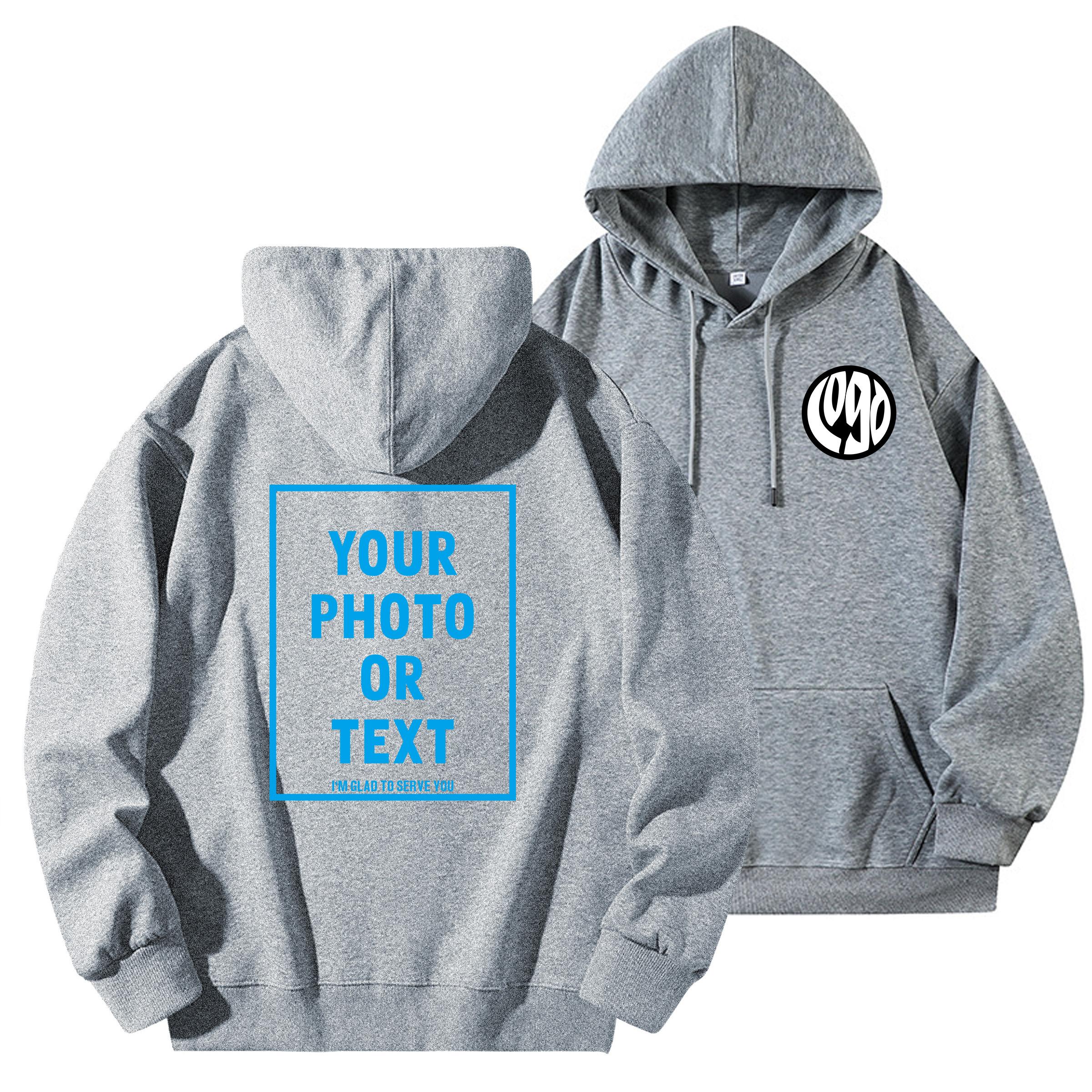 

DIY05 Кастомизация Вашего мужского топа премиального качества из чистого хлопка для осени и зимы, повседневного стиля, однотонного цвета 2XL