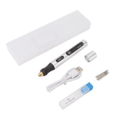 Portable Electric Engraving Tool Cordless Rotary Tool Non Slip Silver USB 4.2V 300mAh Engraving Pen