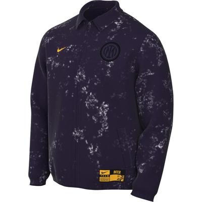 Inter Mailand Saison 2024/25 Polo-Kragen Locker Bequem Leichte Jacke Herren Jacke Blau FQ3261-498