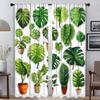 Green Plant Turtle Back Bamboo Window Curtain for Room 2 Panel Curtains for Bedroom Halloween Decoration Partition Shades Living