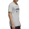 Adidas Alphanumeric Print Casual Sports Round Neck T-Shirt Men Tops Grey FM6283