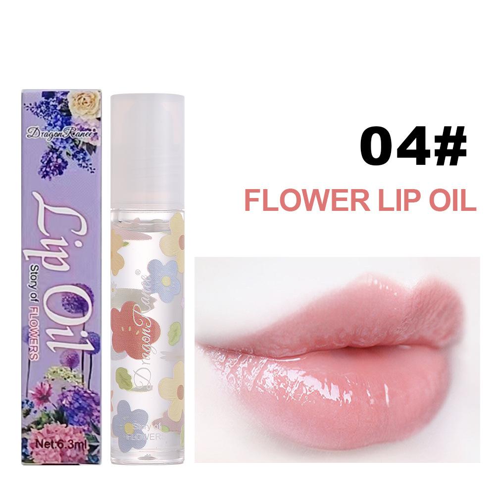 

Осенне-зимний цветок Прозрачное бесцветное масло для губ Увлажняющая помада Увлажняющее, увлажняющее и увлажняющее, жемчужное масло для губ 04