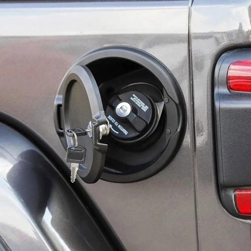 Corrosion Resistant Protective Lockable Gas Fuel Door Caps Cover With Security Lock For JLU 2018-2023 Easy Installation